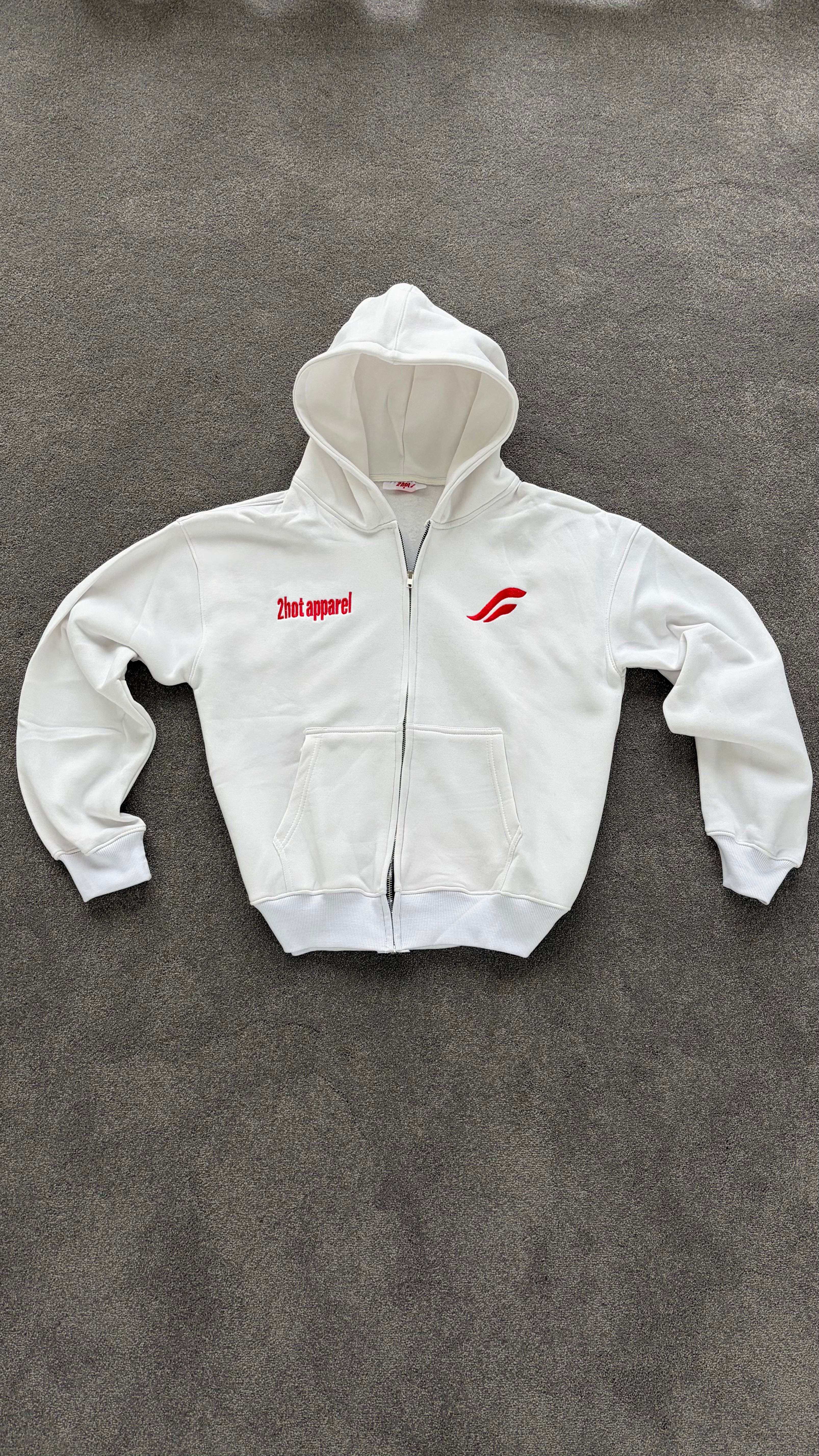 WHITE CRIMSON ZIPPER
